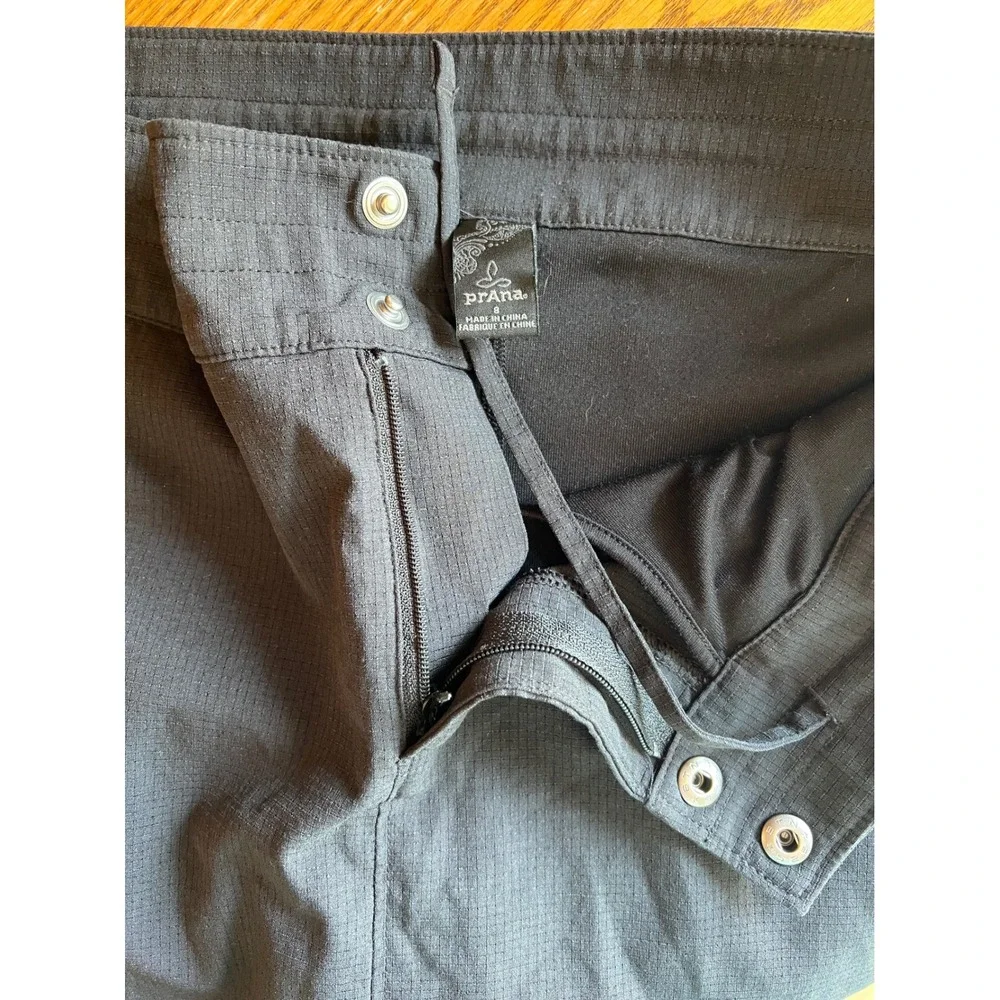 Prana Halle Skort Womens 8 Black Ripstop Hiking Golf Athletic Skirt Shorts